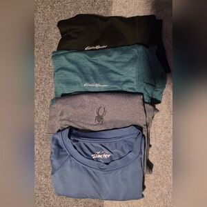 4 Mens Activewear Short Sleeve Shirts